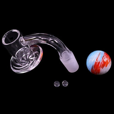 Space King Banger glass pipe with curved neck and spiral base for the perfect dab session