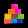 Colorful boxes in pyramid showing smoking accessories diagrams - Space King Banger Sets