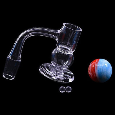 Glass Space King Banger for the Perfect Dab Session - curved neck, round base