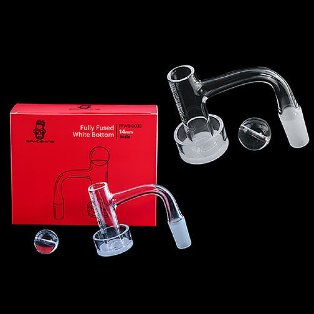 Space King Fully Fused White Dab Kit glass banger for a perfect dab session