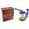 Space King Glass Water Pipe - Ufo-shaped Design With Blue Accents And Curved Stem