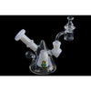 Space King glass water pipe with cone head percolator and cartoon alien design