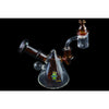 Space King Glass Water Pipe with Cone Head Percolator and colorful cartoon face design