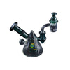 Space King Glass Water Pipe with Cone Head Percolator and Curved Neck