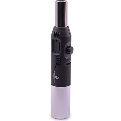 Space King windproof butane torch with piezo ignition and straight torch lighter design