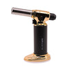 Space King Torch Lighter with adjustable flame, black body, and gold accents