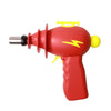 Red toy lightyear ray gun with yellow accents and lightning bolt symbol - Buy Now!