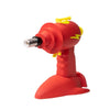 Red toy drill resembling Lightyear Ray Gun Torches with yellow accents and metallic bit