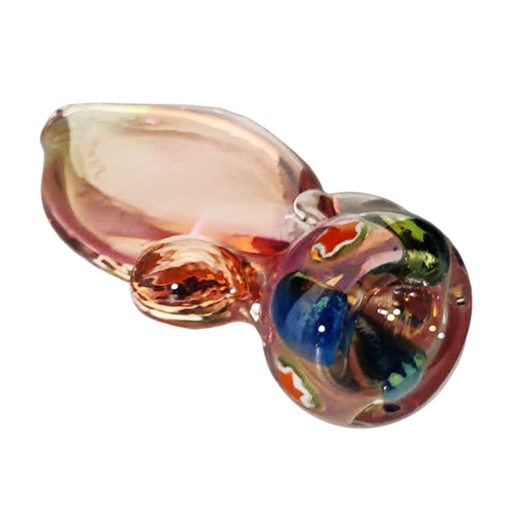 Power Pink Chillum Hand Pipe in Golf Fumed Glass with Small Carb
