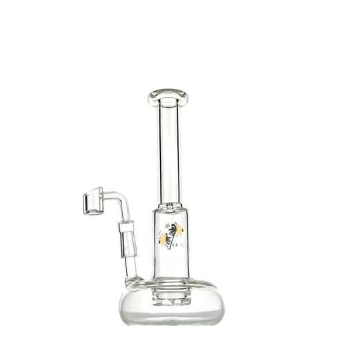 Scientific-grade Dab Rig With Straight Buoy Base, Removable 18-to-14mm Diffuser, Bee Logo