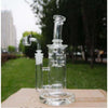 8borosilicate Glass Dab Rig with 14mm Male Quartz Banger, percolator, and angled mouthpiece