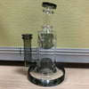 8borosilicate Glass Dab Rig with decorative percolator and 14mm male quartz banger