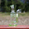 8borosilicate Glass Dab Rig With 14mm Male Quartz Banger and percolators for smooth hits