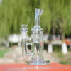 8borosilicate Glass Dab Rig with Male Quartz Banger and Percolator – 14mm Quartz Banger