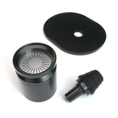 Stündenglass Gravity Hookah with coffee grinder, removable parts, and rotating glass hookah design