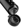 Sleek black thermos with filters for the H2og Water Pipe enhancing your smoking experience