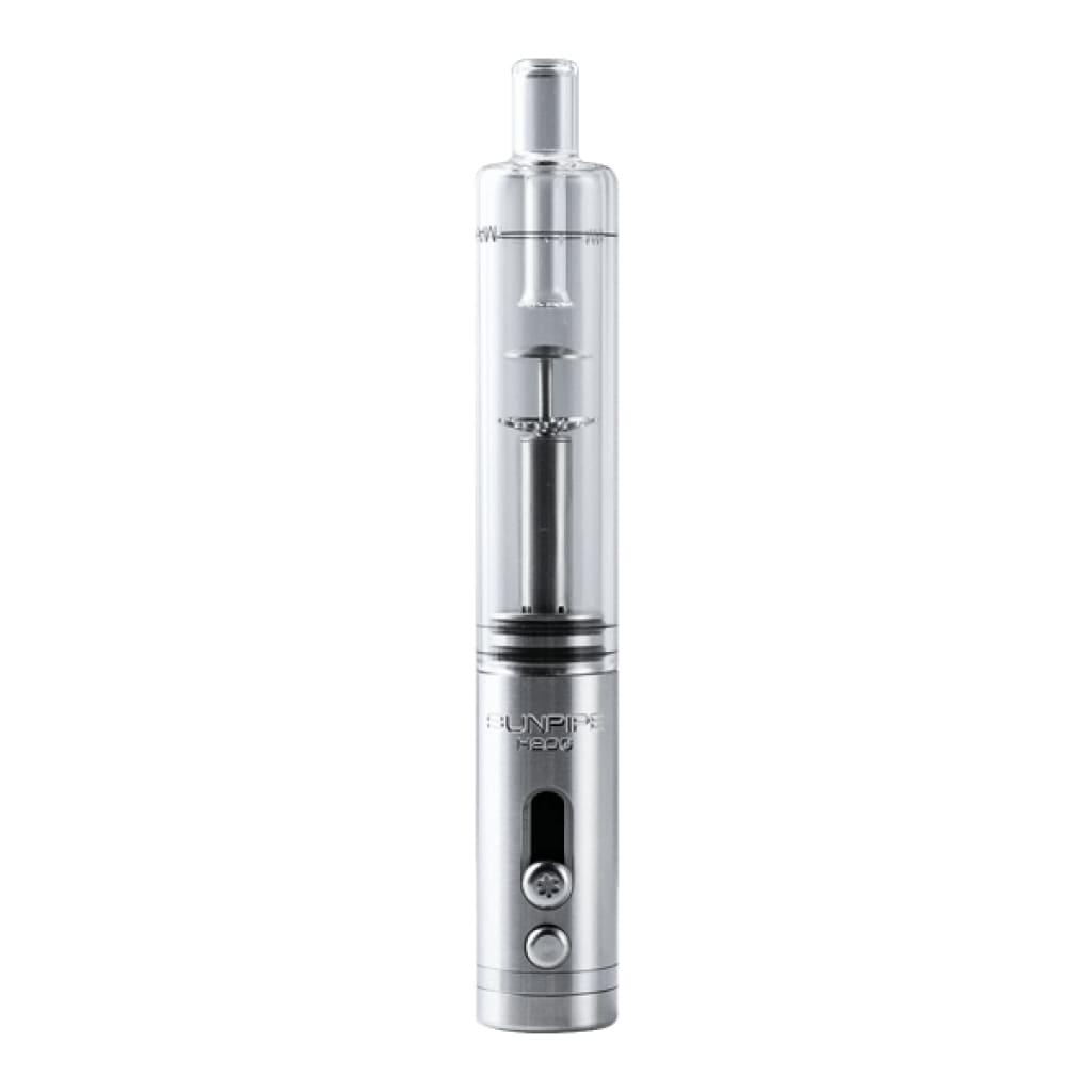 Sleek silver electronic vaporizer device for an enhanced smoking experience with H2og Water Pipe