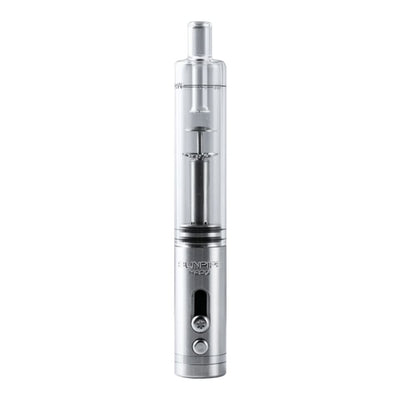 Sleek silver electronic vaporizer device for an enhanced smoking experience with H2og Water Pipe