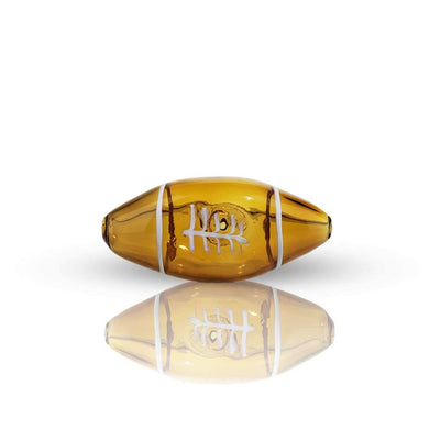 Amber glass bead hand pipe with ’HOT’ for quality heat resistant Super Bowl intermissions