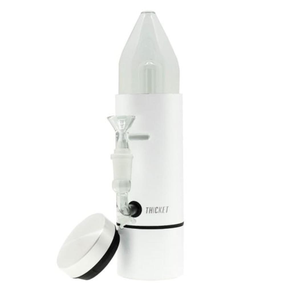 White Thicket water pipe with glass percolator attachments