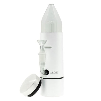 White Thicket water pipe with glass percolator attachments