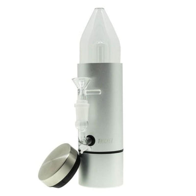 Thicket Water Pipe Glass Percolator with Silver Vaporizer