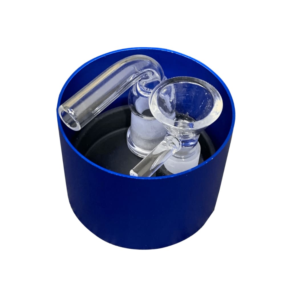 Thicket Lite Water Pipe: Blue Glass Percolator Rig Components