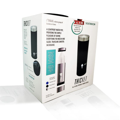 Thicket Water Pipe Glass Percolator Pipe packaging with bowl and neck