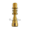 Gold metal dabbing tool with ridged design for Titanium 6-in-1 Skillet Enail