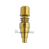 Gold metal nail with ridged design for Titanium 6-in-1 Skillet Enail Premium Dabbing