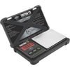 Triton T3 Scale digital pocket scale with black casing and red LED display protective cover