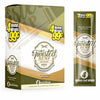 Twisted Hemp Wraps in green and gold packaging, Nicotine-free & Slow Burning