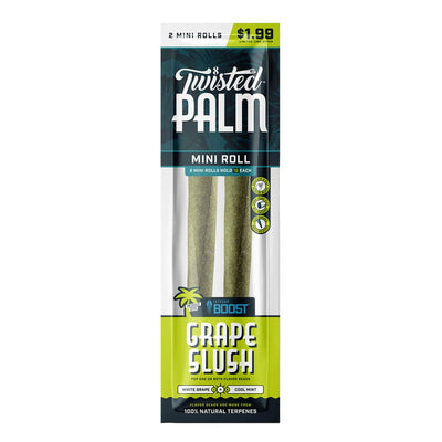 Twisted Palm Natural Terpene Flavoring Palm Leaf Rolls In Grape Slush Flavor Package Of Two