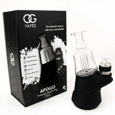 Portable Enail With Quartz Bowl & Glass Attachment by OG Vapes Apollo in packaging
