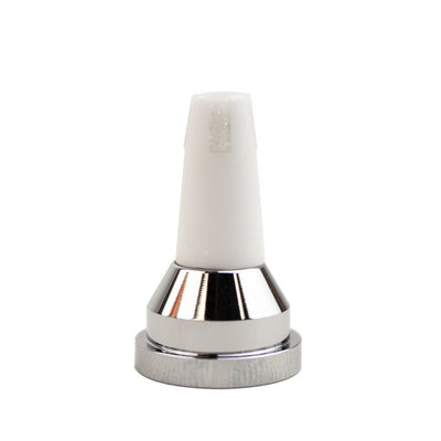 Conical white and silver metal mouthpiece for Big Dipper Quartz Tips electronic nectar collector