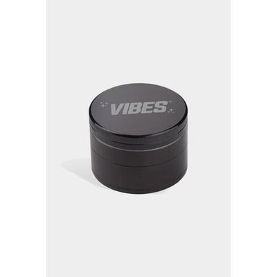 Black metal vibes x aerospaced 4-piece grinder with anodized finish and ‘VIBES’ lid