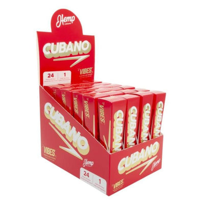 Display Box Of Vibes Cubano Hemp Cones For Extended Sessions With Multiple Packs