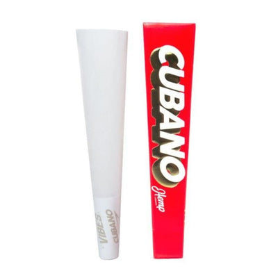 Two Vibes Cubano Hemp Cones, One White, One Red, Ideal For Extended Smoking Sessions