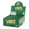 Vibes Organic Hemp King Size Rolling Papers displayed in a box