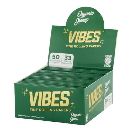 Vibes Organic Hemp Rolling Paper - King Size On sale