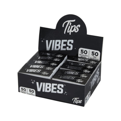 Display box of Vibes Tips Booklet for the ultimate rolling experience