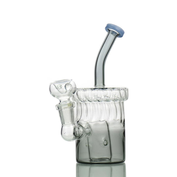 Color tube base water pipe with 14mm male bowl and curved stem for smooth hits