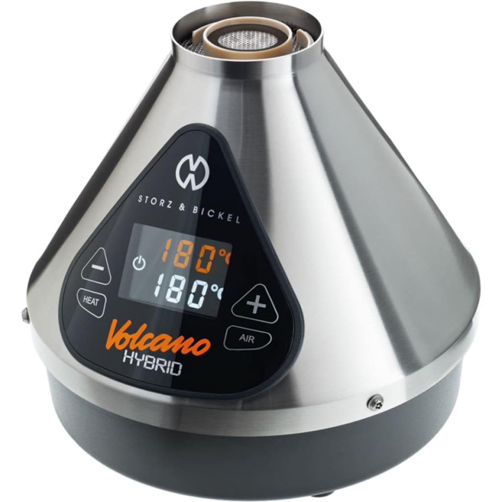 Volcano Hybrid Vaporizer with digital display and conical design for easy valve balloon use