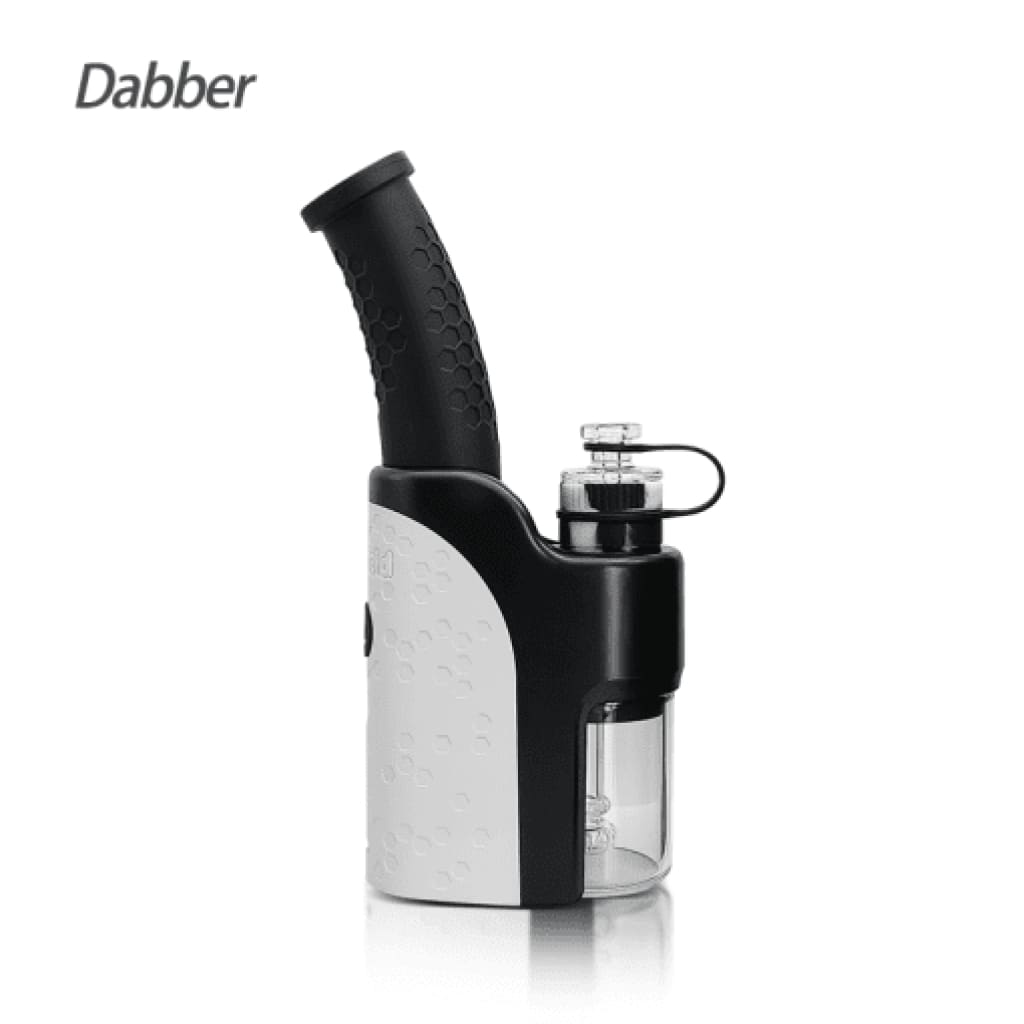 Black and white dab rig displayed on Waxmaid Electric Dab Rig for Efficient Dabbing