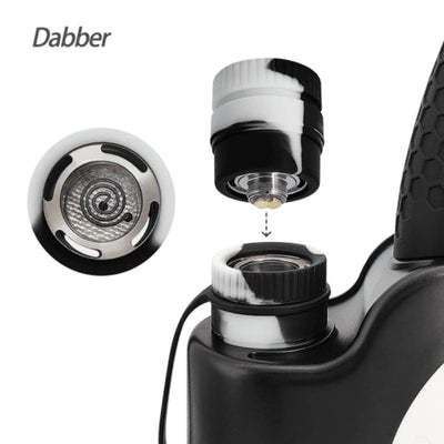 Black and white dab rig for efficient dabbing, Waxmaid Electric Dab Rig for electric dab