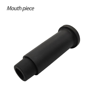 Black cylindrical mouthpiece from Waxmaid Ares Mouthpiece in platinum-cured silicone