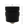 Waxmaid Ares Quartz Atomizer: Black device with ribbed cap, metal connector, ideal heat profile