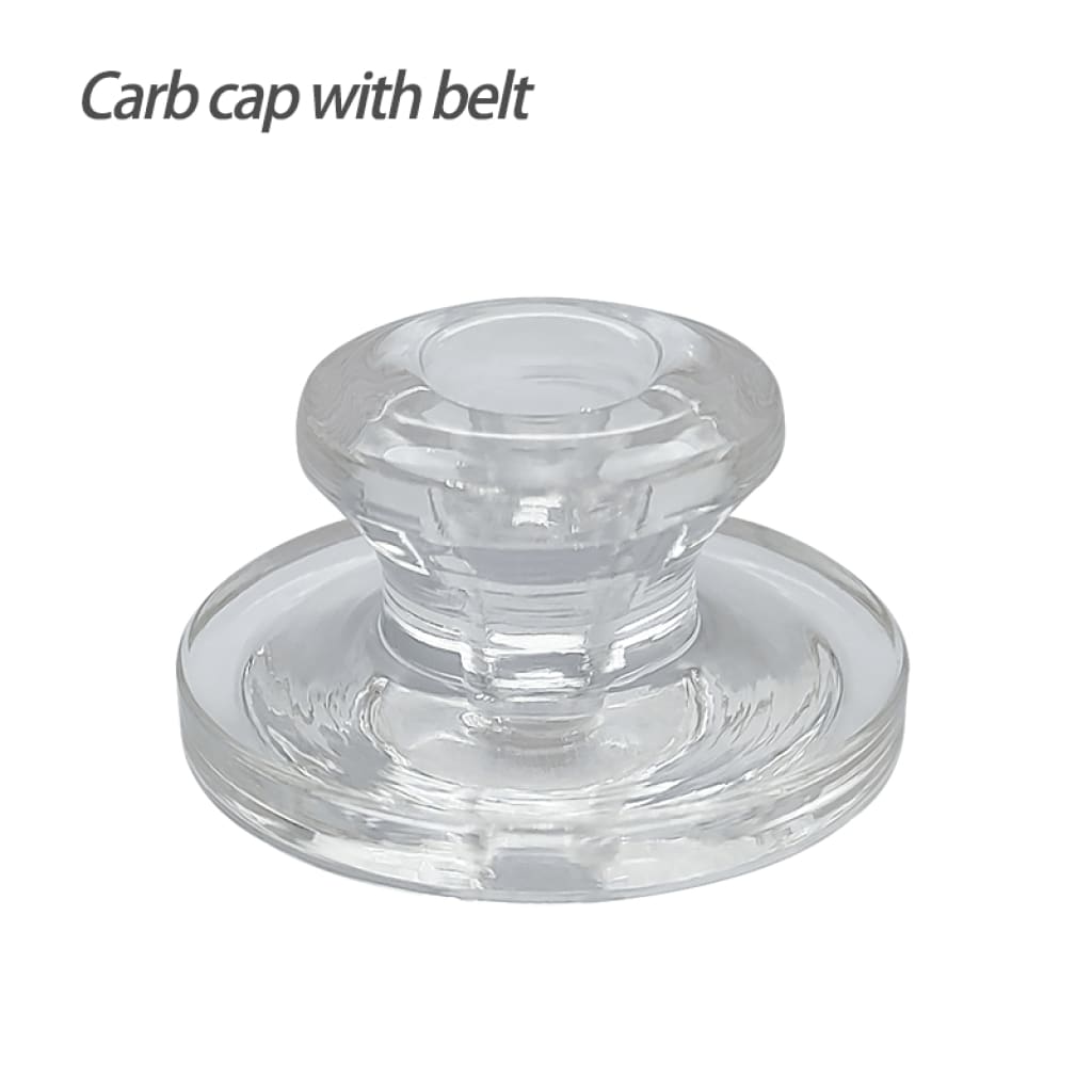 Waxmaid Ares hand-blown borosilicate glass carb cap with belt