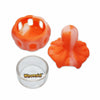 Waxmaid Octopus Silicone Dab Container with orange pacifier design and glass jar