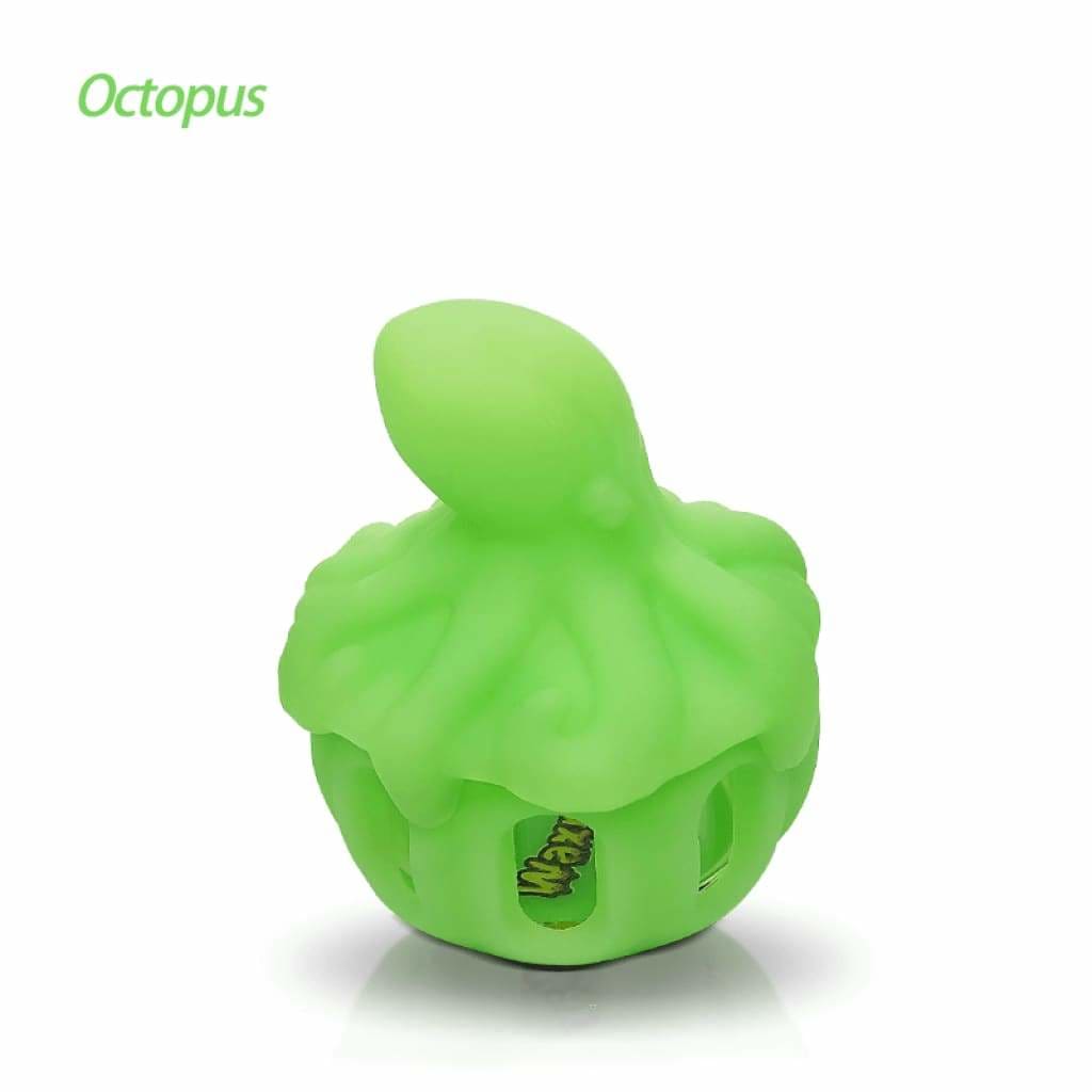 Waxmaid Octopus Silicone Dab Container with Bright Green Octopus-Shaped Toy
